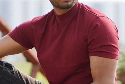 Premium Crewneck Maroon T-shirt