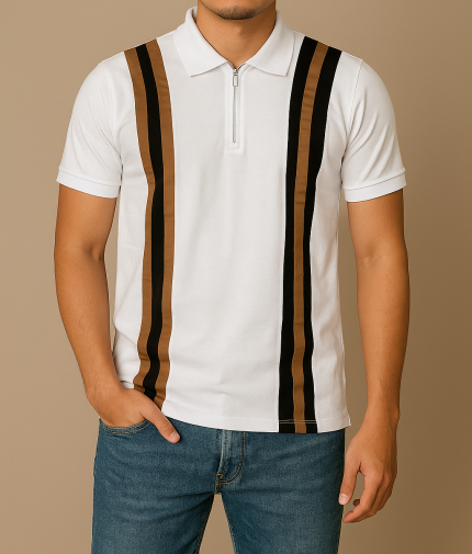 Premium Classic Pique White Polo Shirt For Men