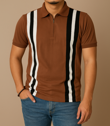 Premium Classic Pique Brown Polo Shirt For Men