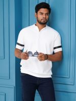 Premium Solid White Print Polo Shirt For Men - Image 2