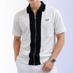 Premium Full Zipper White T-Shirt For Men