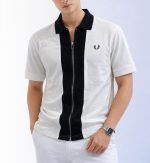 Premium Full Zipper White T-Shirt For Men